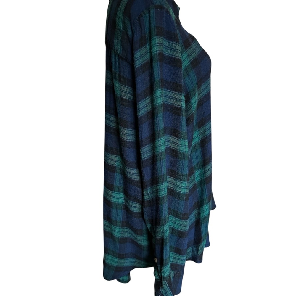 Green and Blue Plaid Button-Up Shirt - Picture 2 of 3